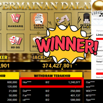 Bukti Withdraw ( 1.240.077,- ) Member Setia MutiaraPoker