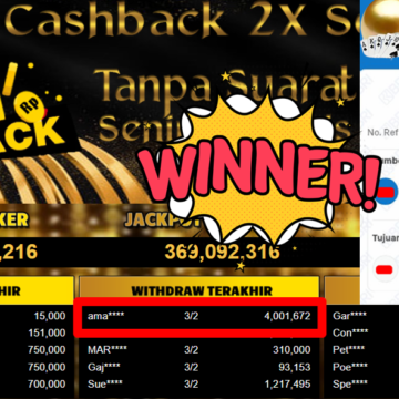 Bukti Withdraw ( 4.001.672,- ) Member Setia MutiaraPoker