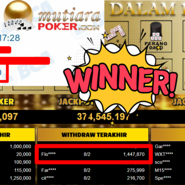 Bukti Withdraw ( 1.447.870,- ) Member Setia MutiaraPoker