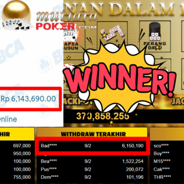 Bukti Withdraw ( 6.150.190,- ) Member Setia MutiaraPoker