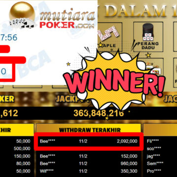 Bukti Withdraw ( 2.092.000,- ) Member Setia MutiaraPoker