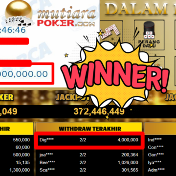 Bukti Withdraw ( 4.000.000,- ) Member Setia MutiaraPoker