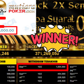 Bukti Withdraw ( 1.054.000,- ) Member Setia MutiaraPoker