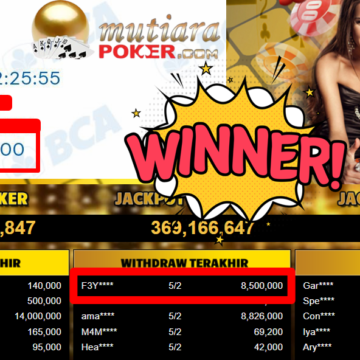 Bukti Withdraw ( 8.500.000,- ) Member Setia MutiaraPoker