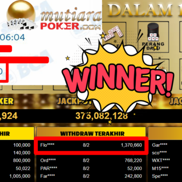 Bukti Withdraw ( 1.370.660,- ) Member Setia MutiaraPoker