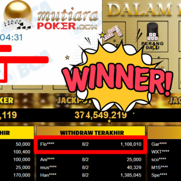 Bukti Withdraw ( 1.108.010,- ) Member Setia MutiaraPoker