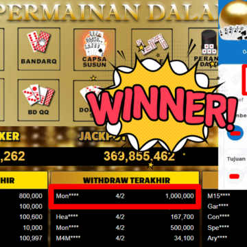 Bukti Withdraw ( 1.000.000,- ) Member Setia MutiaraPoker