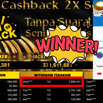 Bukti Withdraw ( 1.899.431,- ) Member Setia MutiaraPoker