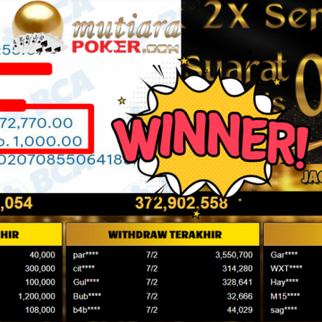 Bukti Withdraw ( 1.073.770,- ) Member Setia MutiaraPoker