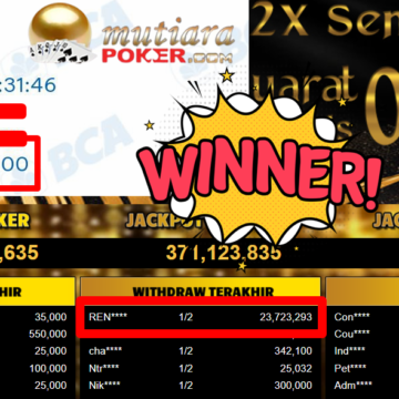 Bukti Withdraw ( 23.723.293,- ) Member Setia MutiaraPoker