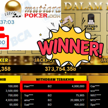 Bukti Withdraw ( 4.000.000,- ) Member Setia MutiaraPoker