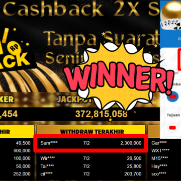 Bukti Withdraw ( 2.300.000,- ) Member Setia MutiaraPoker