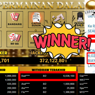 Bukti Withdraw ( 6.036.100,- ) Member Setia MutiaraPoker