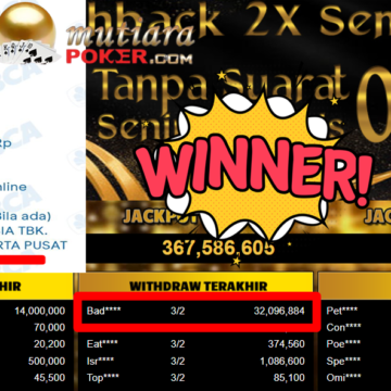 Bukti Withdraw ( 32.096.884,- ) Member Setia MutiaraPoker