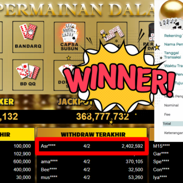 Bukti Withdraw ( 2.402.592,- ) Member Setia MutiaraPoker
