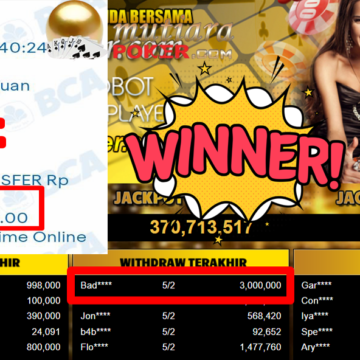 Bukti Withdraw ( 3.000.000,- ) Member Setia MutiaraPoker