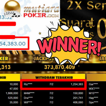 Bukti Withdraw ( 1.254.383,- ) Member Setia MutiaraPoker