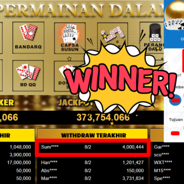 Bukti Withdraw ( 4.000.444,- ) Member Setia MutiaraPoker