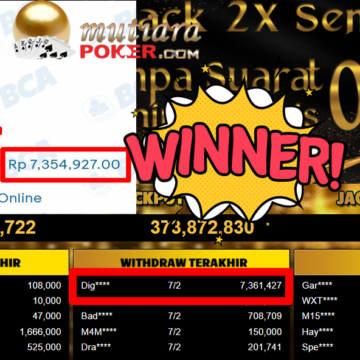 Bukti Withdraw ( 7.361.427,- ) Member Setia MutiaraPoker