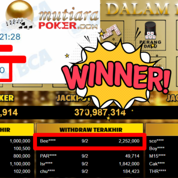 Bukti Withdraw ( 2.252.000,- ) Member Setia MutiaraPoker