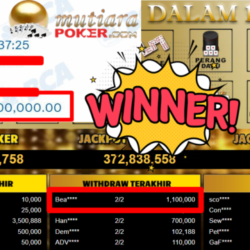 Bukti Withdraw ( 1.100.000,- ) Member Setia MutiaraPoker