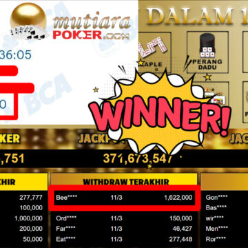 Bukti Withdraw ( 1.622.000,-) Member Setia MutiaraPoker