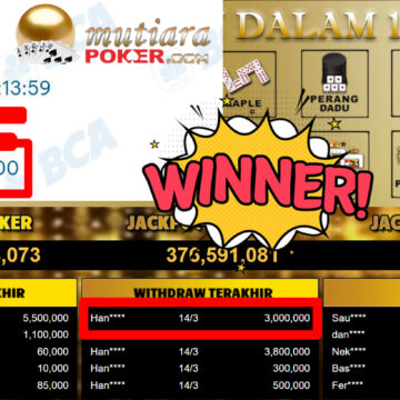 Bukti Withdraw ( 3.000.000,-) Member Setia MutiaraPoker