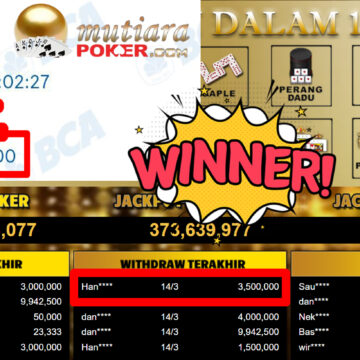 Bukti Withdraw ( 3.500.000,-) Member Setia MutiaraPoker