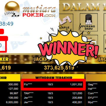 Bukti Withdraw ( 1.001.352,-) Member Setia MutiaraPoker