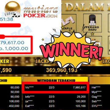 Bukti Withdraw ( 7.980.617,-) Member Setia MutiaraPoker