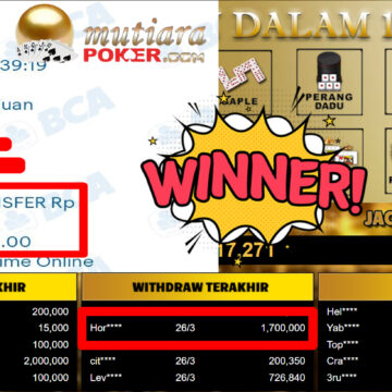 Bukti Withdraw ( 1.700.000,-) Member Setia MutiaraPoker