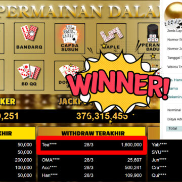 Bukti Withdraw ( 1.600.000,-) Member Setia MutiaraPoker