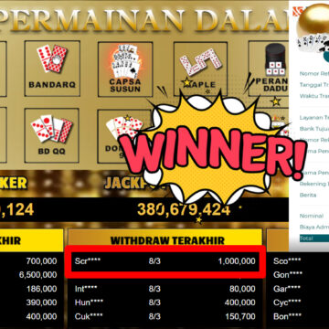 Bukti Withdraw ( 1.000.000,-) Member Setia MutiaraPoker