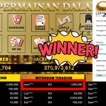 Bukti Withdraw ( 1.000.000,-) Member Setia MutiaraPoker