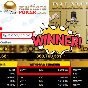 Bukti Withdraw ( 5.008.665,-) Member Setia MutiaraPoker