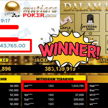Bukti Withdraw ( 1.043.765,-) Member Setia MutiaraPoker