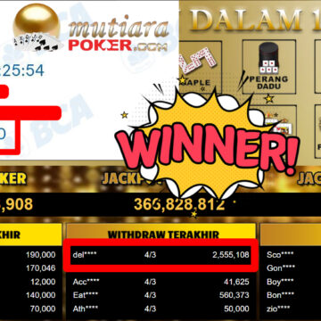 Bukti Withdraw ( 2.555.108,-) Member Setia MutiaraPoker
