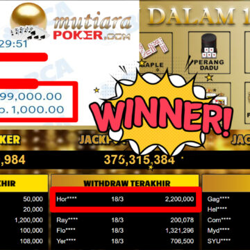Bukti Withdraw ( 2.200.000,-) Member Setia MutiaraPoker