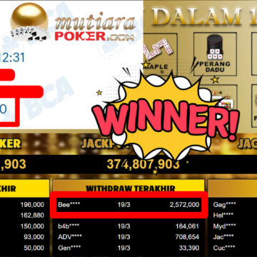 Bukti Withdraw ( 2.572.000,-) Member Setia MutiaraPoker
