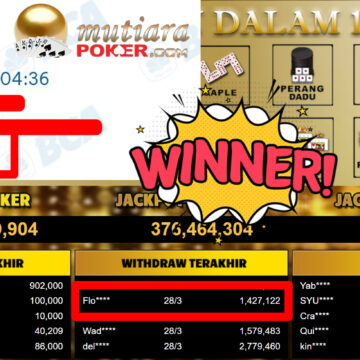Bukti Withdraw ( 1.427.122,-) Member Setia MutiaraPoker