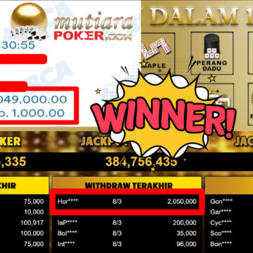 Bukti Withdraw ( 2.050.000,-) Member Setia MutiaraPoker