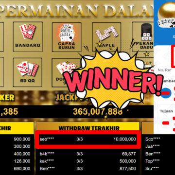 Bukti Withdraw ( 10.000.000,-) Member Setia MutiaraPoker