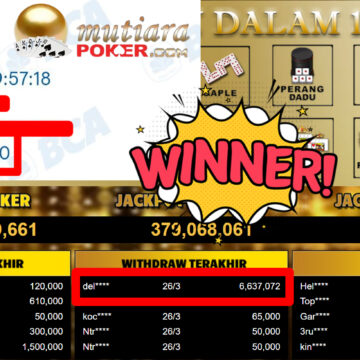 Bukti Withdraw ( 6.637.072,-) Member Setia MutiaraPoker
