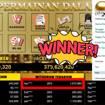 Bukti Withdraw ( 1.070.960,-) Member Setia MutiaraPoker