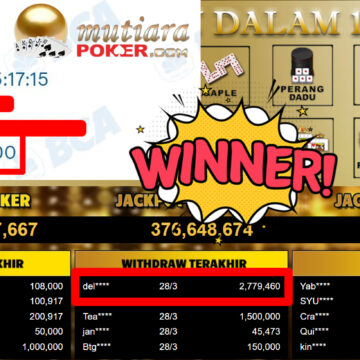 Bukti Withdraw ( 2.779.460,-) Member Setia MutiaraPoker