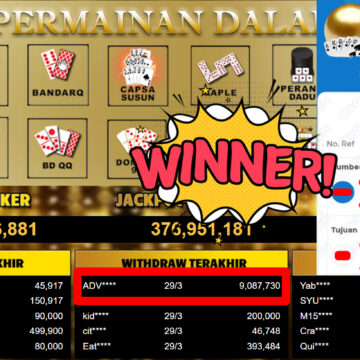 Bukti Withdraw ( 9.087.730,-) Member Setia MutiaraPoker