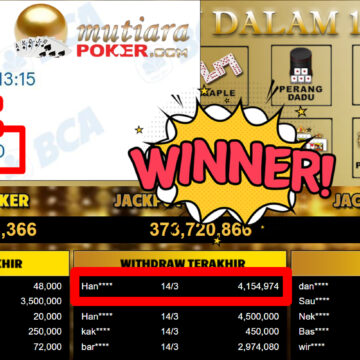 Bukti Withdraw ( 4.154.974,-) Member Setia MutiaraPoker