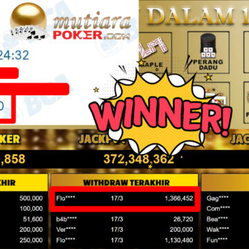 Bukti Withdraw ( 1.366.452,-) Member Setia MutiaraPoker