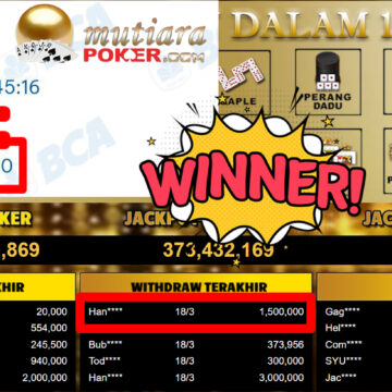 Bukti Withdraw ( 1.500.000,-) Member Setia MutiaraPoker