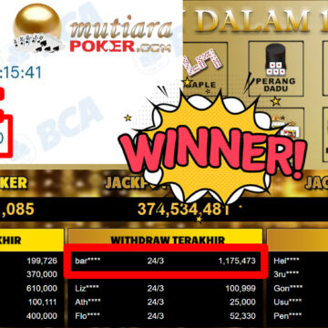 Bukti Withdraw ( 1.175.473,-) Member Setia MutiaraPoker